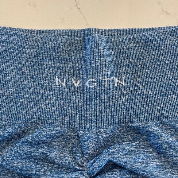 NVGTN Blue Scrunch Seamless Leggings Size Small - Picture 6 of 10